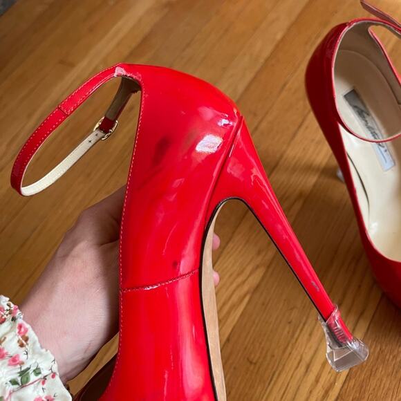 Brian Atwood Red Patent Leather Six Inch Pumps - Picture 6 of 12